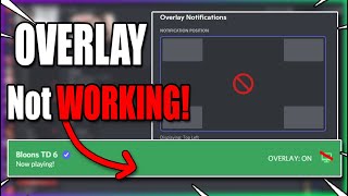 how to fix discord overlay not working 2023 [upl. by Rufena]