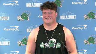 Tulane DB Caleb Ransaw and OL Josh Remetich  Nov 5 2024 [upl. by Culberson]