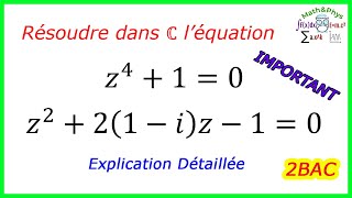 NOMBRES COMPLEXES  Équations du Second Degré dans C  Racine Carrée dun Nombre Complexe  2 BAC SM [upl. by Ydnim]