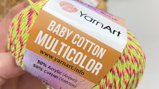 🌟 Włóczka YarnArt Baby Cotton Multicolor 🌟 Dziergaczkowo [upl. by Jeanine69]