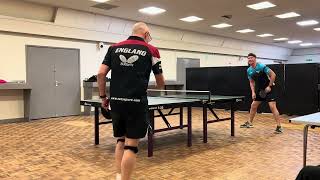 Neil Myatt vs Peter Flint Long pips BH Warrington Div 1 League Match 28324 [upl. by Maclean23]