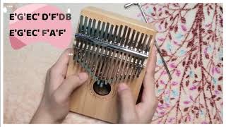 NESTLE ICE CREAM SONG KALIMBA COVER WITH TABS 🎼😂 [upl. by Hetty694]