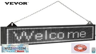 VEVOR LED Scrolling Sign 27quot x 8quot WiFi amp USB Control P10 Review [upl. by Yadsendew]