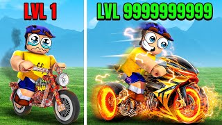 Jeffy Upgrades Level 1 vs Level 999 FASTEST BIKE in Roblox [upl. by Tessy]