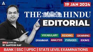 The Hindu Editorial Analysis  The Hindu Vocabulary by Santosh Ray  Bank SSC amp Railway Exams [upl. by Hamachi]