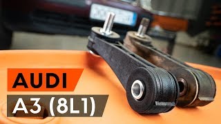 Hvordan bytte fremre stabilisatorstag  fremre lenkearm der på AUDI A3 1 8L1 [upl. by Jamesy714]