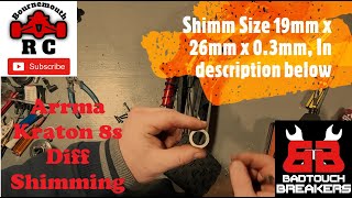 Arrma Kraton 8s Diff Shimming Input Gear [upl. by Hufnagel]