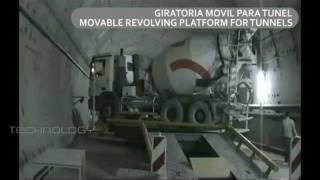 Truck Turntable for tunnel  Plataforma giratoria móbil  Plateforme tournante mobile [upl. by Dilks]