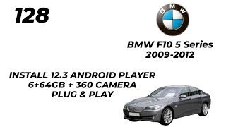 Bmw F10 CIC 20092012 Install 123quot Android Player 664G  360 Camera Plug amp Play [upl. by Deys]