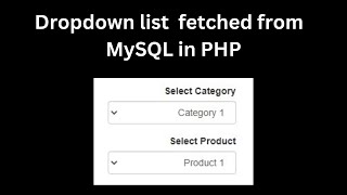 Create a Dropdown List that Options Fetched from a MySQL database in PHP [upl. by Honor]