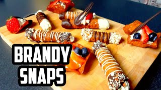 Brandy Snaps  how to make baskets rolls and other shapes [upl. by Caraviello]