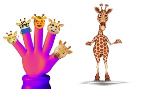 🦒👪 Giraffe Finger Family Song for Kids  Fun Nursery Rhymes amp Animal Songs 🎵 [upl. by Koral738]