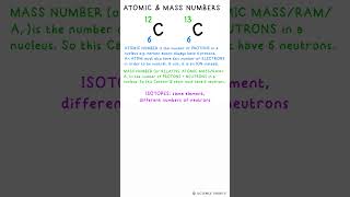 ATOMIC amp MASS NUMBERS  Chemistry Science Revision GCSE school exams ram isotopes [upl. by Imehon]