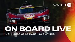 Onboard car 50 for QUALI at 24H of Le Mans  Ferrari Hypercar [upl. by Alhahs]