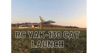 RC homebuilt Yak130 90mm edf cat launch [upl. by Attekahs]