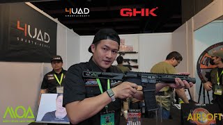 MOA Exhibtion 2023 GHK AR Ver3 GBB amp 4UAD Smart Airsoft Friction Pro HopUp Bucking [upl. by Mattah790]