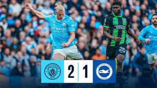 HIGHLIGHTS RECORDBREAKING CITY REGAIN TOP SPOT IN THE PREMIER LEAGUE  Man City 21 Brighton [upl. by Chaddy]