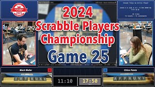 2024 Scrabble Players Championship  Game 25  Mack Meller vs Chloe Fatsis NWL [upl. by Roth]