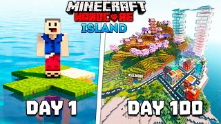 I Survived 100 Days on DESERTED ISLAND in Hardcore Minecraft [upl. by Evey]