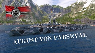 El portaaviones más espectacular  Gameplay KMS August von Parseval  WoWs Legends [upl. by Llenahs]