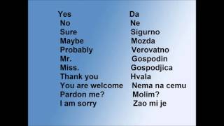 Learn Serbian 2 Basic Words [upl. by Ress787]