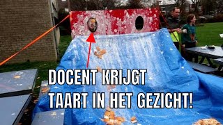 DOCENT KRIJGT TAART IN ZIJN GEZICHT kerstviering Vlog 16 [upl. by Ardra603]