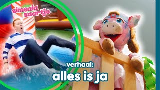 ALLES IS JA 😄  SIMSALA SAARTJE 🐽  Educatieve kleutertelevisie  Wat is een vraag [upl. by Lundberg]