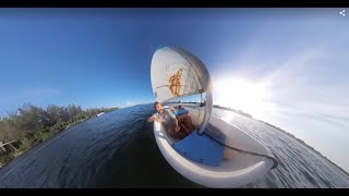 We CAPSIZE 8ft sailing dinghy RAW FOOTAGE [upl. by Clemmie]