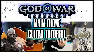 God of War Ragnarök Main Theme Guitar Tutorial Lesson [upl. by Alithia]