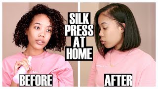 HOW TO SILK PRESS YOUR HAIR AT HOME [upl. by Tibold]