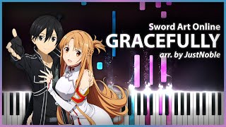 Gracefully  Sword Art Online  Piano Tutorial [upl. by Dre993]