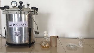 Autoclave  Sterilization Process of Glassware and Nutrient Media by Moist Heat Sterilization [upl. by Fidellia415]