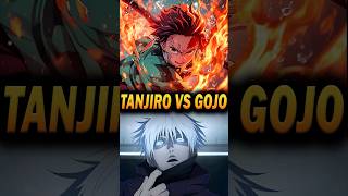 LETS FIGHT TANJIRO Vs GOJO anime jujutsukaisen demonslayer shorts [upl. by Hasile]