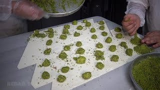 Turkish Baklava 40 Layers Of Crunchy Dough Stuffed With Kaymak And Pistachios  Turkish Dessert [upl. by Oliver]