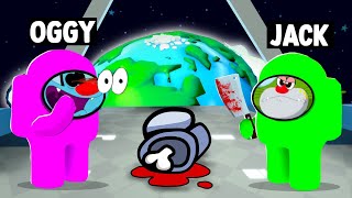 Oggy And Jack Playing With Funny Randoms in 3d Among us  Roblox😂😂😂 [upl. by Nnyrb]