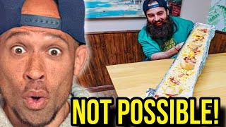 RENS UNBEATEN MONSTER MAC amp CHEESE CHALLENGE Beard Meats Food REACTION [upl. by Etty]