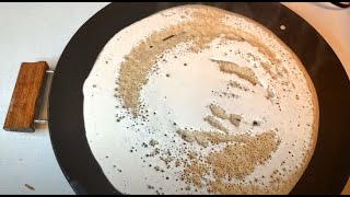 ETHIOPIAN FOOD  የጤፍ እና የገብስ እንጀራ  INJERA  FROM TEFF amp BARLEY [upl. by Enitsenre]