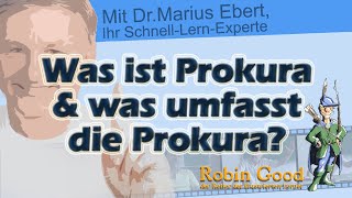 Was ist Prokura und was umfasst die Prokura [upl. by Adiuqram]