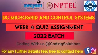 Dc Microgrid and control systems Week 4 Quiz Assignment Solution  NPTEL 2022  SWAYAM [upl. by Nicol]