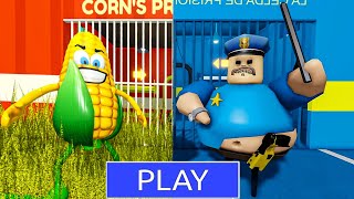 CORN BARRYS PRISON RUN SCARY OBBY Full Gameplay roblox [upl. by Nylrem53]