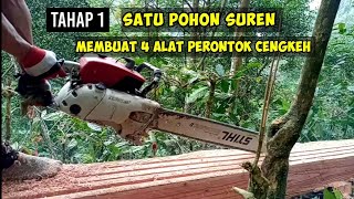 bahan pembuatan alat perontok cengkeh manual  cara membuat alat perontok cengkeh manual [upl. by Alorac]