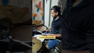 5 over 4 Polymeter by Drummer kd drums drumlession polymeter polyrhythms [upl. by Llenaj]