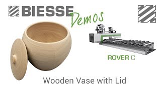 Biesse Rover C  Wooden Vase with Lid [upl. by Sillig]