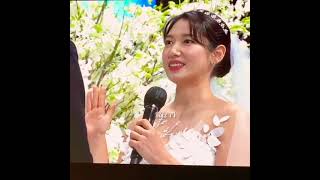 PARK SHIN HYE criedWEDDING VOWS  parkshinhye choitaejoon park shin hye real wedding [upl. by Eelessej]