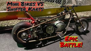 Mini Bikes VS Shifter Karts at YelloBelly Drag Strip [upl. by Marilyn]