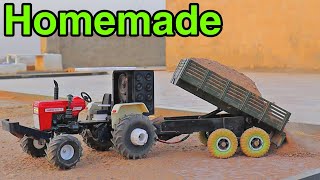 Swaraj 855 and Full Loaded Trolley with John Deere tractor remote control [upl. by Annas]