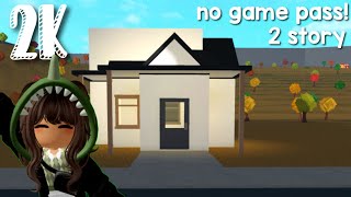 2K STARTER HOME in bloxburg no gamepass 2 story EXTERIOR [upl. by Jakob]