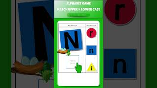 Alphabet matching game letter recognition practice Upper Case Letter with the Lower Case Letter N [upl. by Asoral971]