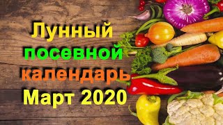 ЛУННЫЙ КАЛЕНДАРЬ САДОВОДА и ОГОРОДНИКА на МАРТ 2020 года [upl. by Ferree953]