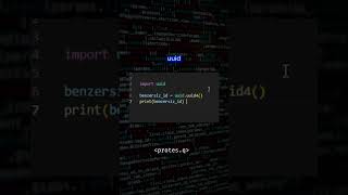 UUID py python kod kodlama programlama yazılım bilişim developer software [upl. by Ramirol782]
